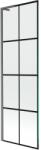 Mexen Next L paravan cadă 1-canat 60 x 150 cm, grilaj negru, gri armat periat - 895-060-000-03-77-66 (895-060-000-03-77-66)