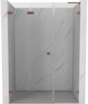 Mexen Lunar-F L uși de duș pliante stânga 140 cm, transparent, cupru periat - 836SL-140-050-65-00-L (836SL-140-050-65-00-L)