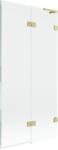 Mexen Lunar L panou de baie cu 2 canaturi dreapta 90 x 150 cm, transparent, auriu periat - 897L-090-100-55-00-P (897L-090-100-55-00-P)