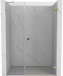 Mexen Lunar-B ușă de duș batantă dreaptă 150 cm, transparentă, aurie - 832S-150-050-50-00-P (832S-150-050-50-00-P)