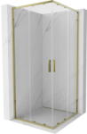 Mexen Exo cabină de duș pătrată glisantă 70 x 70 cm, transparentă, aurie - 8111-070-070-50-00 (8111-070-070-50-00)