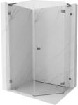 Mexen Lunar L Cabină de duș pentagonală basculantă dreapta 90x100 cm transparent, gri pistol periat - 831L-090P-100L-66-00-P (831L-090P-100L-66-00-P)