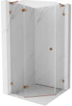 Mexen Lunar L cabină de duș pentagonală rabatabilă stânga 90 x 90 cm, transparent, aur roz - 831L-090L-090P-60-00-L (831L-090L-090P-60-00-L)