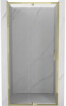 Mexen Exo-R uși de duș rabatabile 120 cm, transparente, aurii - 819-120-000-50-00 (819-120-000-50-00)