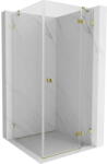 Mexen Lunar cabină de duș pivotantă dreapta 100 x 100 cm, transparent, aurie - 834-100-100-50-00-P (834-100-100-50-00-P)