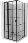 Mexen Mist T cabină de duș cu deschidere spre stânga 80 x 80 cm, grilaj negru, negru - 8A4T-080-080-70-77-L (8A4T-080-080-70-77-L)