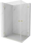 Mexen Lunar-B Duo cabină de duș pivotantă 90 x 80 cm, transparentă, aurie periată - 832-090L-080P-55-00 (832-090L-080P-55-00)