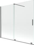Mexen Velar paravan de baie cu 2 uși culisante 180 x 150 cm, transparent, metal gri - 896-180-000-01-95 (896-180-000-01-95)