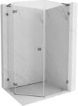 Mexen Lunar L cabină de duș pentagonală rabatabilă stânga 90x100 cm, transparent, gri armat periat - 831L-090L-100P-66-00-L (831L-090L-100P-66-00-L)