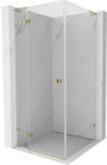 Mexen Lunar L cabină de duș pivotantă stânga 100 x 100 cm, transparentă, aurie - 834L-100-100-50-00-L (834L-100-100-50-00-L)