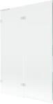 Mexen Lunar L paravan de cadă cu 2 canaturi, stânga 120 x 150 cm, transparent, alb - 897L-120-100-20-00-L (897L-120-100-20-00-L)