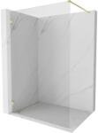 Mexen Lunar panou de duș Walk-in stânga 150 x 200 cm, transparent 8 mm, auriu periat - 830-150-000-55-00-L (830-150-000-55-00-L)