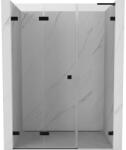 Mexen Lunar-F L uși de duș pliante stânga 115 cm, transparent, negru - 836SL-115-050-70-00-L (836SL-115-050-70-00-L)