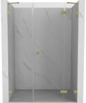Mexen Lunar ușă de duș batantă dreapta 120 cm, transparentă, auriu periat - 834S-120-050-55-00-P (834S-120-050-55-00-P)