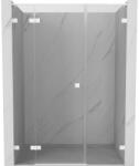 Mexen Lunar L Uși de duș rabatabile stânga 125 cm, transparent, alb - 834SL-125-050-20-00-L (834SL-125-050-20-00-L)