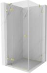 Mexen Lunar cabină de duș cu ușă batantă stânga 100 x 100 cm, transparent, auriu periat - 834-100-100-55-00-L (834-100-100-55-00-L)