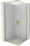 Mexen Exo cabina de duș pătrată cu ușă batantă 70 x 70 cm, transparentă, aurie - 8110-070-070-50-00 (8110-070-070-50-00)