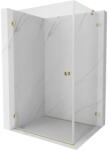 Mexen Lunar-B cabina de duș cu deschidere spre stânga 90 x 80 cm, transparentă, aurie - 832-090-080-50-00-L (832-090-080-50-00-L)