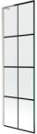 Mexen Next L paravan de baie cu 1 canat 60 x 150 cm, grilaj negru, nichel periat - 895-060-000-03-77-97 (895-060-000-03-77-97)