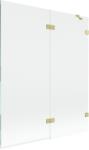 Mexen Lunar paravan cadă cu 2 uși dreapta 140 x 150 cm, transparent, auriu periat - 897-140-100-55-00-P (897-140-100-55-00-P)