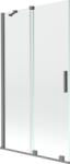 Mexen Velar paravan de baie cu 2 canate culisante 100 x 150 cm, transparent, gun metal - 896-100-000-01-95 (896-100-000-01-95)