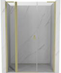 Mexen Mist L ușă de duș pivotantă 160 cm, transparentă, auriu periat - 8A4L-160-001-55-00 (8A4L-160-001-55-00)