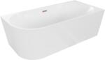 Mexen Mia cada freestanding colţ dreapta 160 x 80 cm, albă, preaplin cupru periat - 52691608000P-65 (52691608000P-65)