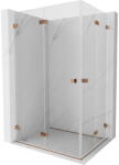 Mexen Lunar-F Duo cabină de duș pliabilă 90 x 75 cm, transparentă, aur roz - 836-090L-075P-60-00 (836-090L-075P-60-00)