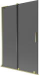 Mexen Velar L paravan cadă cu 2 uși glisante 120 x 150 cm, grafit, auriu - 896-120-003-41-50 (896-120-003-41-50)