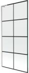 Mexen Next L paravan pentru cadă 1-foaie 90 x 150 cm, model grilaj negru, nichel periat - 895-090-000-03-77-97 (895-090-000-03-77-97)
