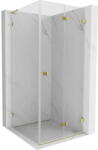 Mexen Lunar-F L cabina de duș pliabilă dreapta 80 x 80 cm, transparentă, aurie - 836L-080-080-50-00-P (836L-080-080-50-00-P)