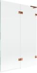 Mexen Lunar L paravan de cadă cu 2 aripi, dreapta, 120 x 150 cm, transparent, aur roz - 897L-120-100-60-00-P (897L-120-100-60-00-P)
