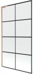 Mexen Next L paravan cadă 1-panou 100 x 150 cm, grilaj negru, cupru periat - 895-100-000-03-77-65 (895-100-000-03-77-65)