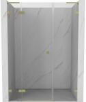 Mexen Lunar L uși de duș batante stânga 130 cm, transparent, auriu periat - 834SL-130-050-55-00-L (834SL-130-050-55-00-L)
