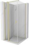 Mexen Mist T cabină de duș cu ușă batantă 70 x 70 cm, transparentă, auriu periat - 8A4T-070-070-55-00 (8A4T-070-070-55-00)