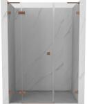 Mexen Lunar L ușă de duș batantă stânga 140 cm, transparentă, cupru periat - 834SL-140-050-65-00-L (834SL-140-050-65-00-L)