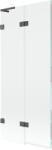 Mexen Lunar L paravan de baie cu 2 canaturi stânga 80 x 150 cm, transparent, gri armă periat - 897L-080-100-66-00-L (897L-080-100-66-00-L)