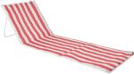 HomeandMode Nagyméretű összehajtható puha strandszőnyeg, háttámlával, 153 x 53 cm - piros-csíkos (FD8300940)