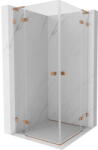 Mexen Lunar L Duo cabină de duș cu uși batante 110 x 110 cm, transparentă, cupru periat - 834L-110L-110P-65-00 (834L-110L-110P-65-00)