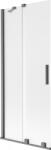 Mexen Velar paravan de duș cu 2 uși glisante 80 x 150 cm, sticlă mată, gri armat periat - 896-080-000-31-66 (896-080-000-31-66)