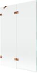 Mexen Lunar paravan de baie cu 2 uși bătante stânga 120 x 150 cm, transparent, aur roz - 897-120-100-60-00-L (897-120-100-60-00-L)