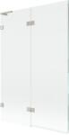 Mexen Lunar L paravan de baie cu 2 uși, stânga 120 x 150 cm, transparent, nichel periat - 897L-120-100-97-00-L (897L-120-100-97-00-L)