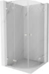 Mexen Lunar L cabină de duș semicirculară cu ușă pivotantă 100 x 100 cm, transparent, nichel periat - 833L-100L-100P-97-00 (833L-100L-100P-97-00)