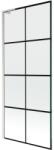 Mexen Next L paravan pentru cadă 1-foaie 80 x 150 cm, model grilaj negru, nichel periat - 895-080-000-03-77-97 (895-080-000-03-77-97)