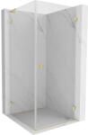 Mexen Lunar-B L cabină de duș cu deschidere dreaptă 90 x 90 cm, transparentă, auriu periat - 832L-090-090-55-00-P (832L-090-090-55-00-P)