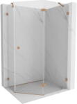 Mexen Lunar cabină de duș pentagonală cu deschidere spre dreapta 100 x 90 cm, transparent, cupru periat - 831-100P-090L-65-00-P (831-100P-090L-65-00-P)