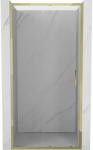 Mexen Exo-S uși de duș glisante 125 cm, transparente, aurii - 8151-125-000-50-00 (8151-125-000-50-00)