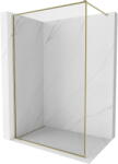 Mexen Kioto-F Walk-in zuhanyfal kerettel 115 x 202 cm, átlátszó 8 mm, arany - 800-115-104-50-00 (800-115-104-50-00)