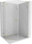 Mexen Lunar L cabină de duș pentagonală batantă stânga 80 x 100 cm, transparent, aurie - 831L-080L-100P-50-00-L (831L-080L-100P-50-00-L)