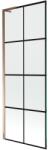 Mexen Next L paravan pentru cadă 1-foaie 70 x 150 cm, grilaj negru, aur roz - 895-070-000-03-77-60 (895-070-000-03-77-60)
